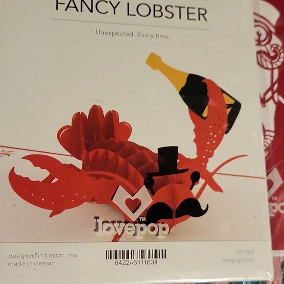 Lot of 4 unopened Lovepop Lobster Cards - Picture 2 of 2